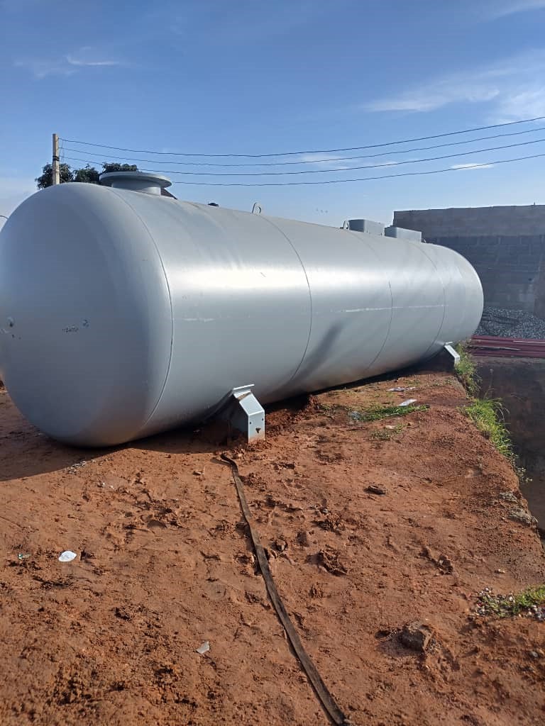 Underground LPG tank waiting installation