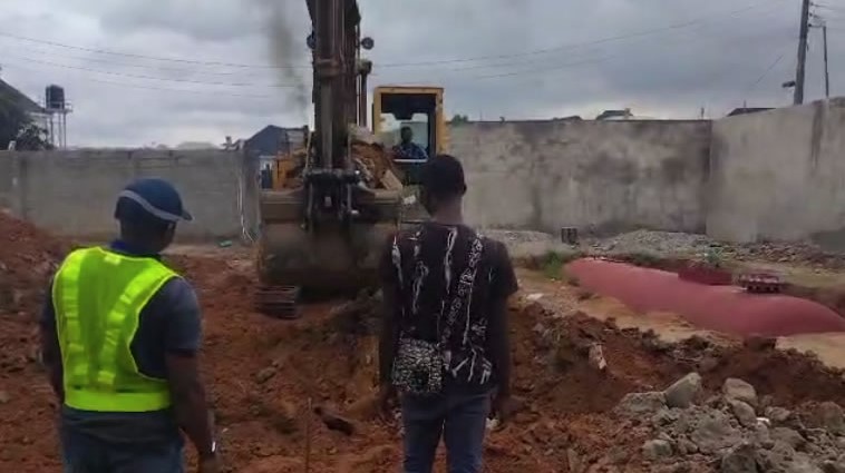Gas fill station underground construction
